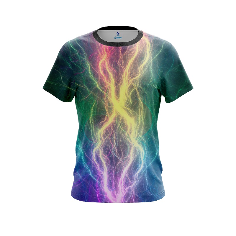 Plain Multi Color Electric CoolWick Bowling Jersey – Small Balls Apparel